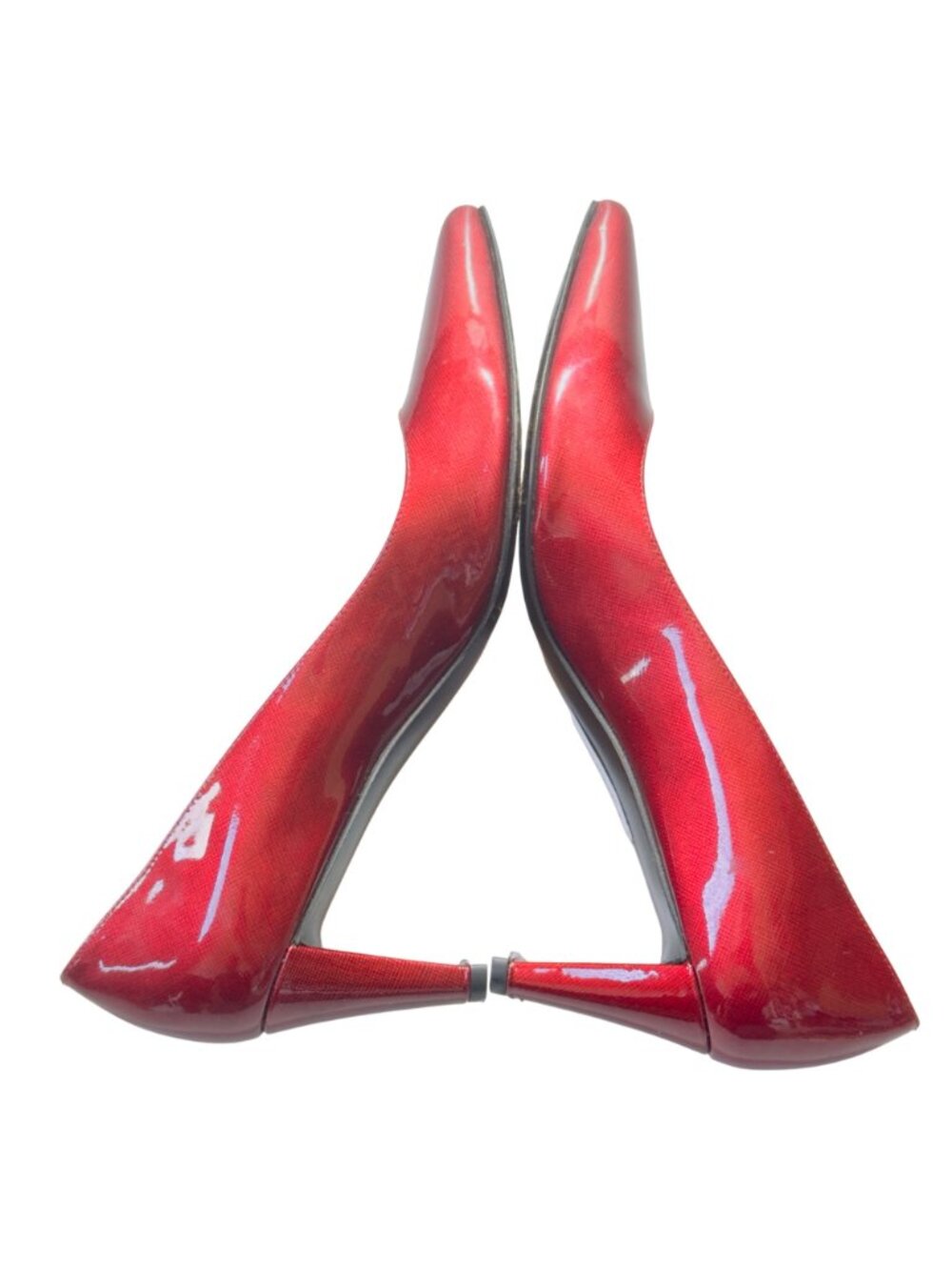 STUART WIETZMAN Women's Red Patent Leather High Heel Pumps Size 8M - Picture 3 of 10